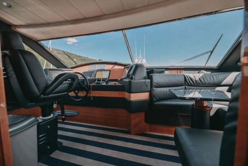 inside of a car aboard SEA YOU Yacht for Sale