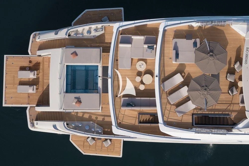 a model of a space ship aboard LEMON TREE Yacht for Charter