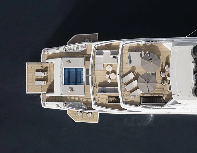 a model of a space ship aboard LEMON TREE Yacht for Charter