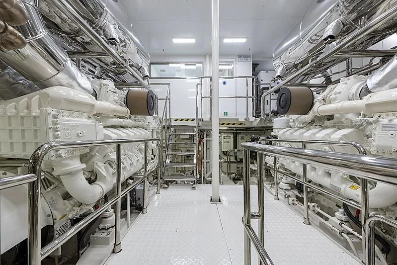 a room with several machines aboard LEMON TREE Yacht for Charter