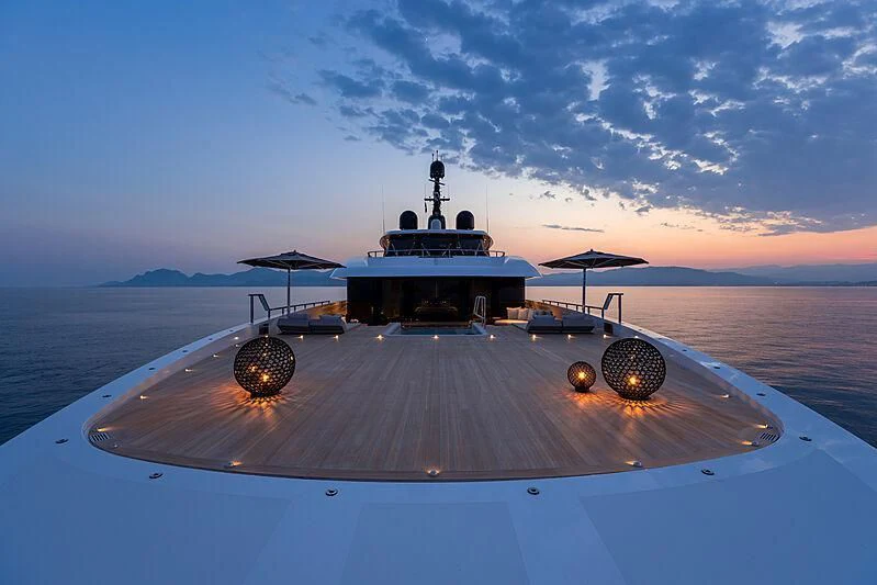 a boat on a dock aboard LEMON TREE Yacht for Charter