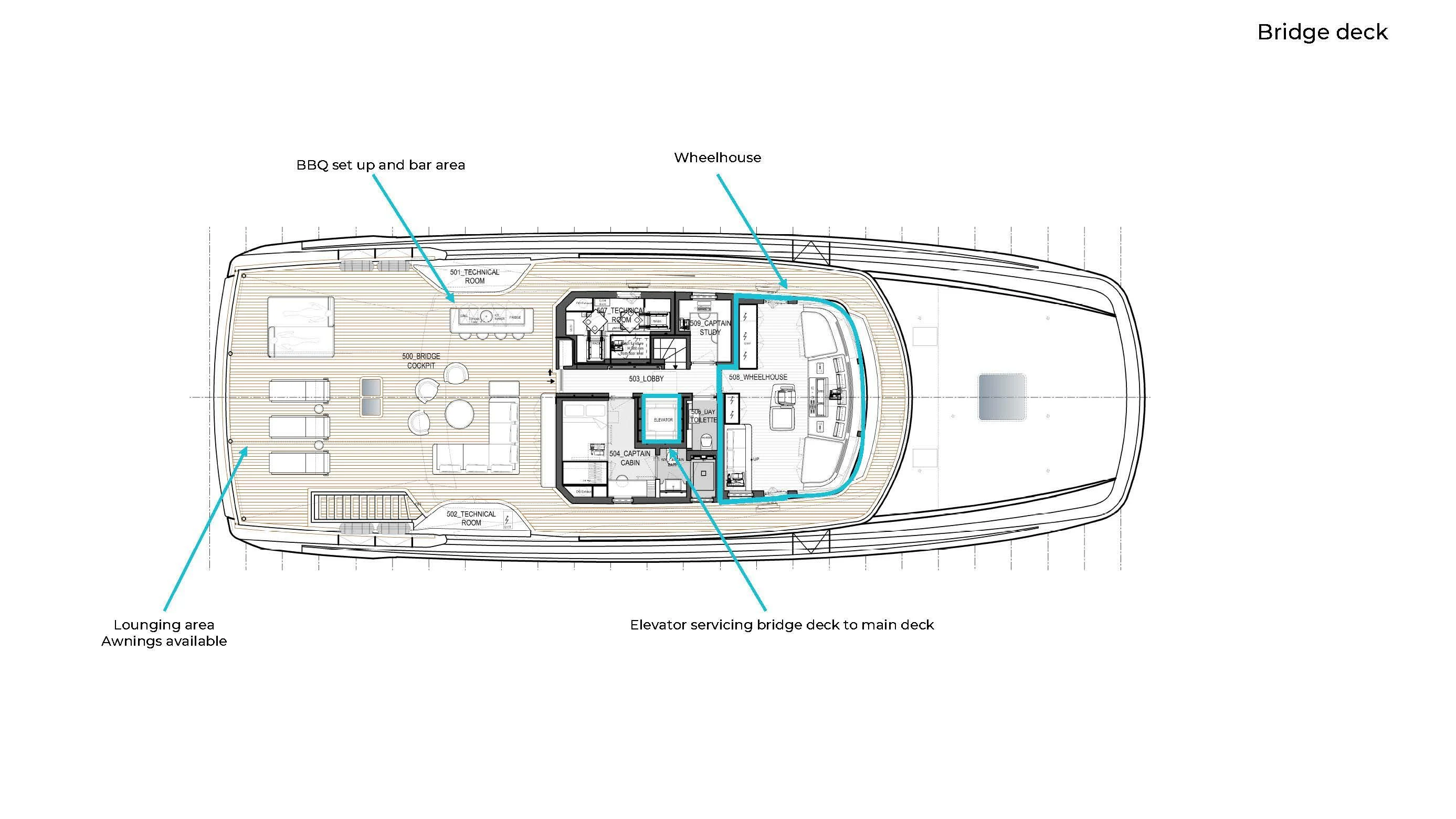 diagram aboard LEMON TREE Yacht for Charter