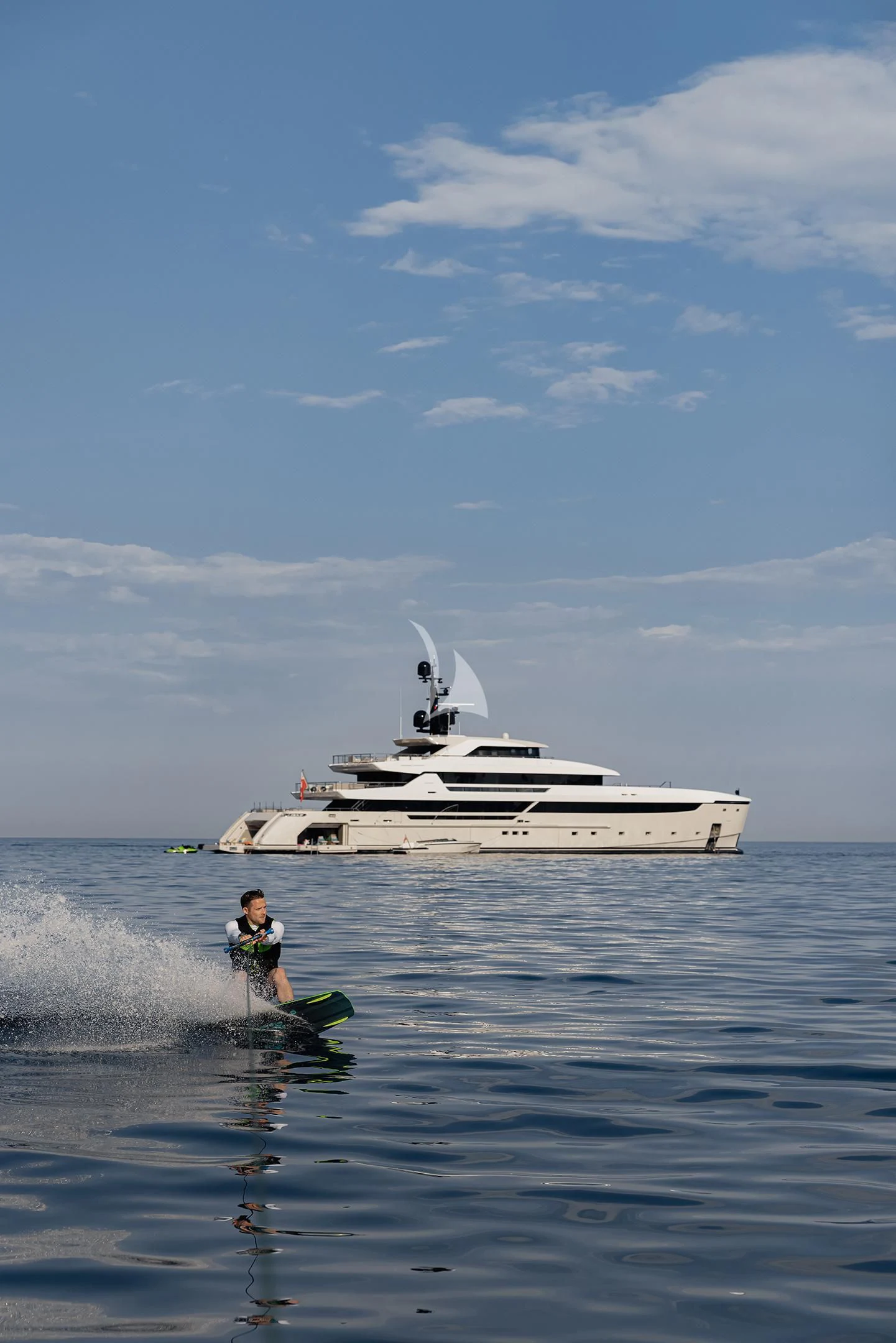 a person on a boat in the water aboard LEMON TREE Yacht for Charter