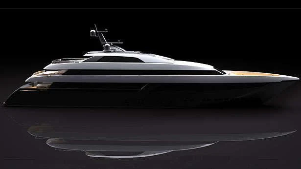 a black sports car aboard LEMON TREE Yacht for Charter