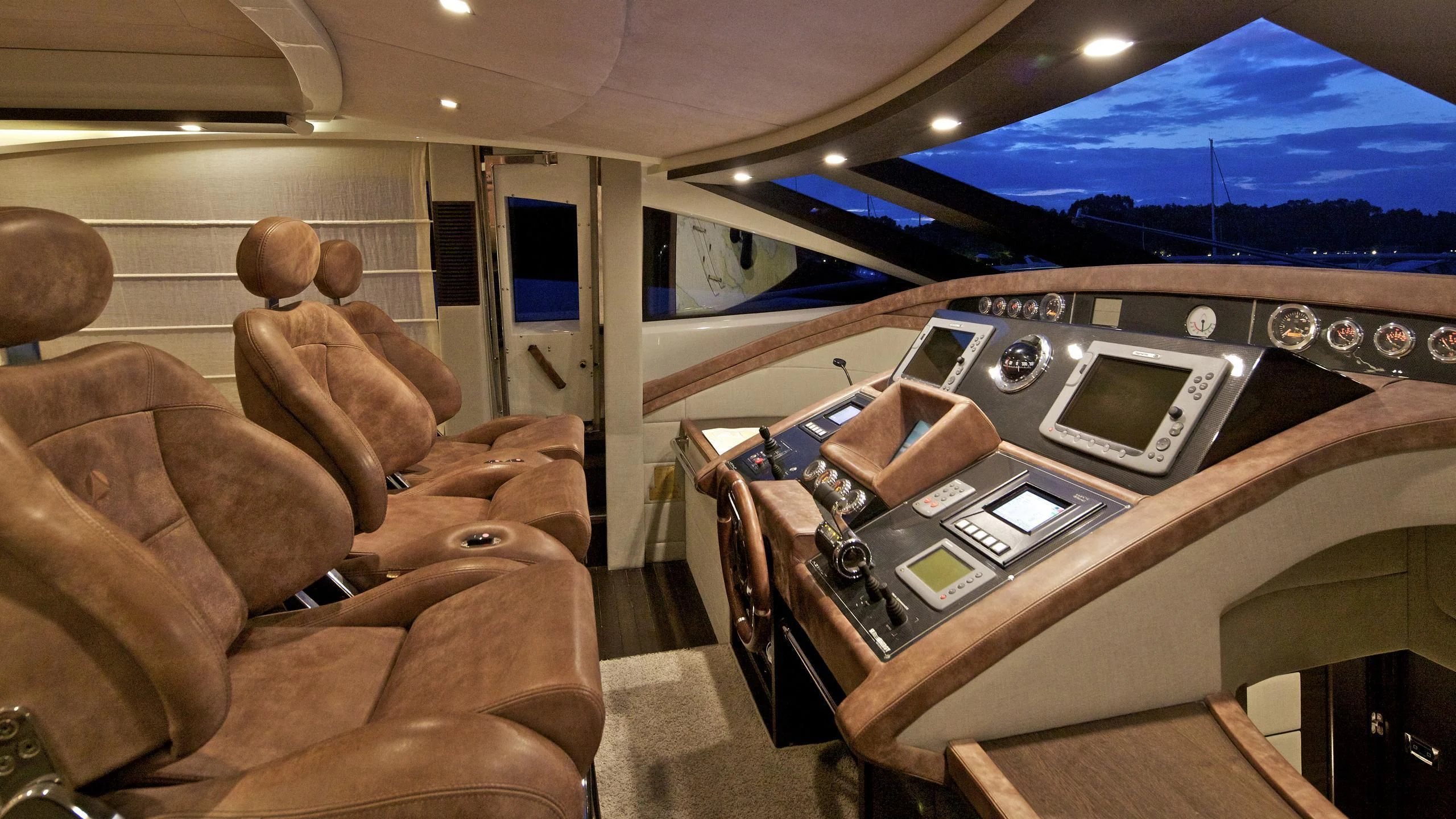 a cockpit of an airplane aboard THEA MALTA Yacht for Sale