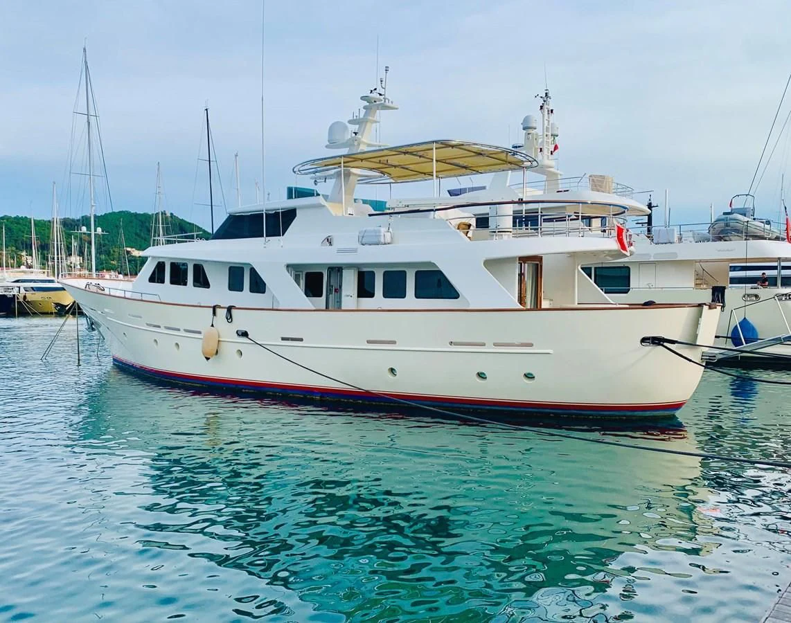 a boat in the water aboard M.C. Yacht for Sale