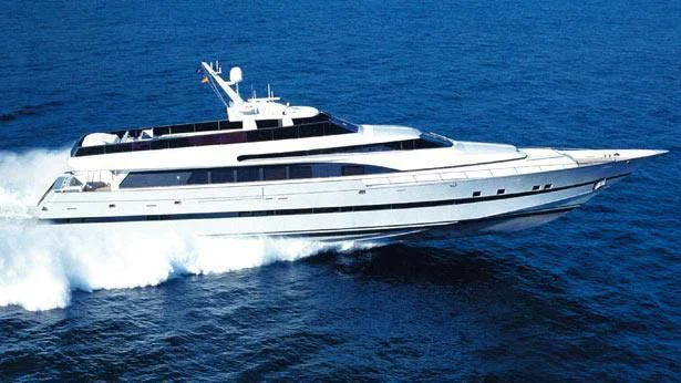 a white yacht in the water aboard FONERS Yacht for Sale