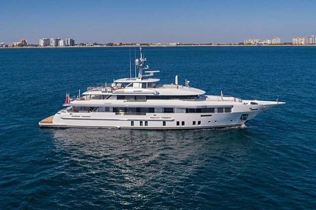 a white yacht in the water aboard E.MOTION+ Yacht for Sale