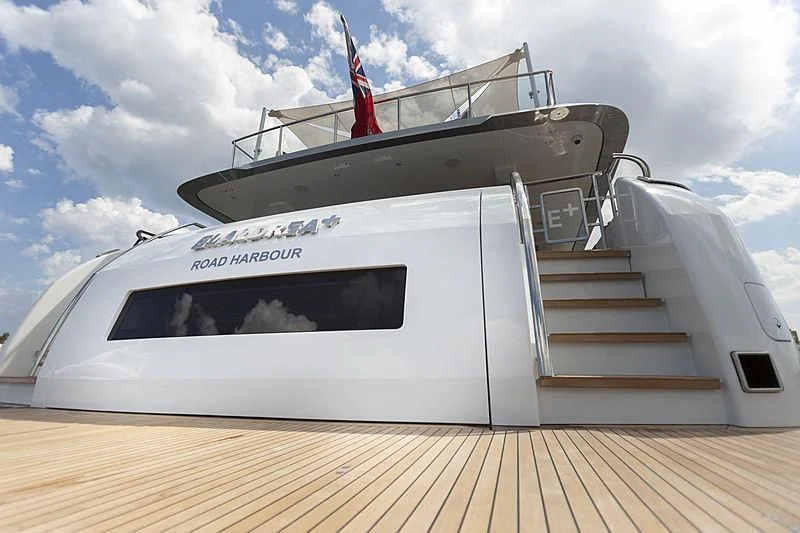 a boat on a dock aboard E.MOTION+ Yacht for Sale