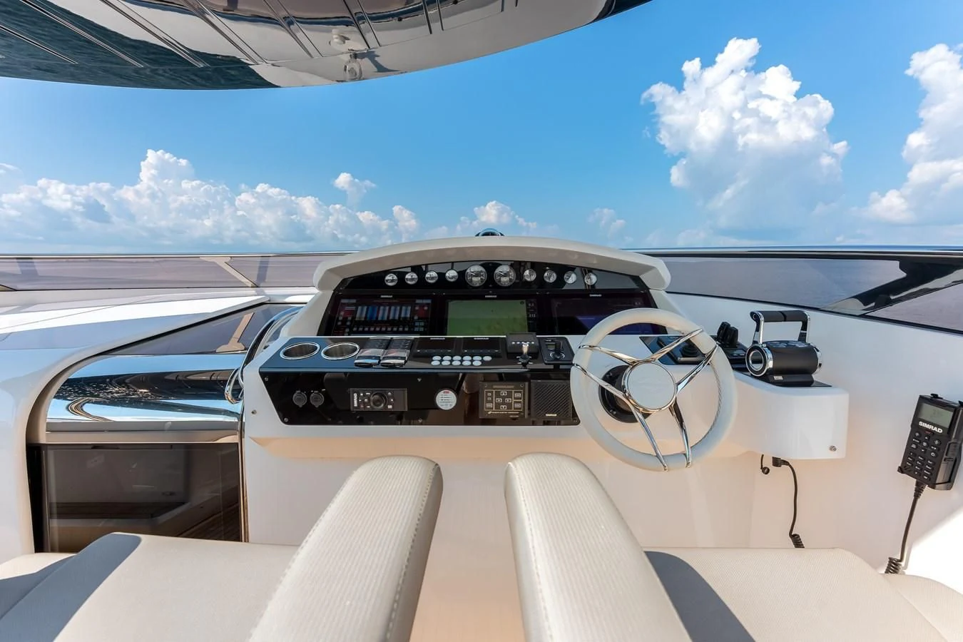 the cockpit of a plane aboard TRIGGER HAPPY Yacht for Sale