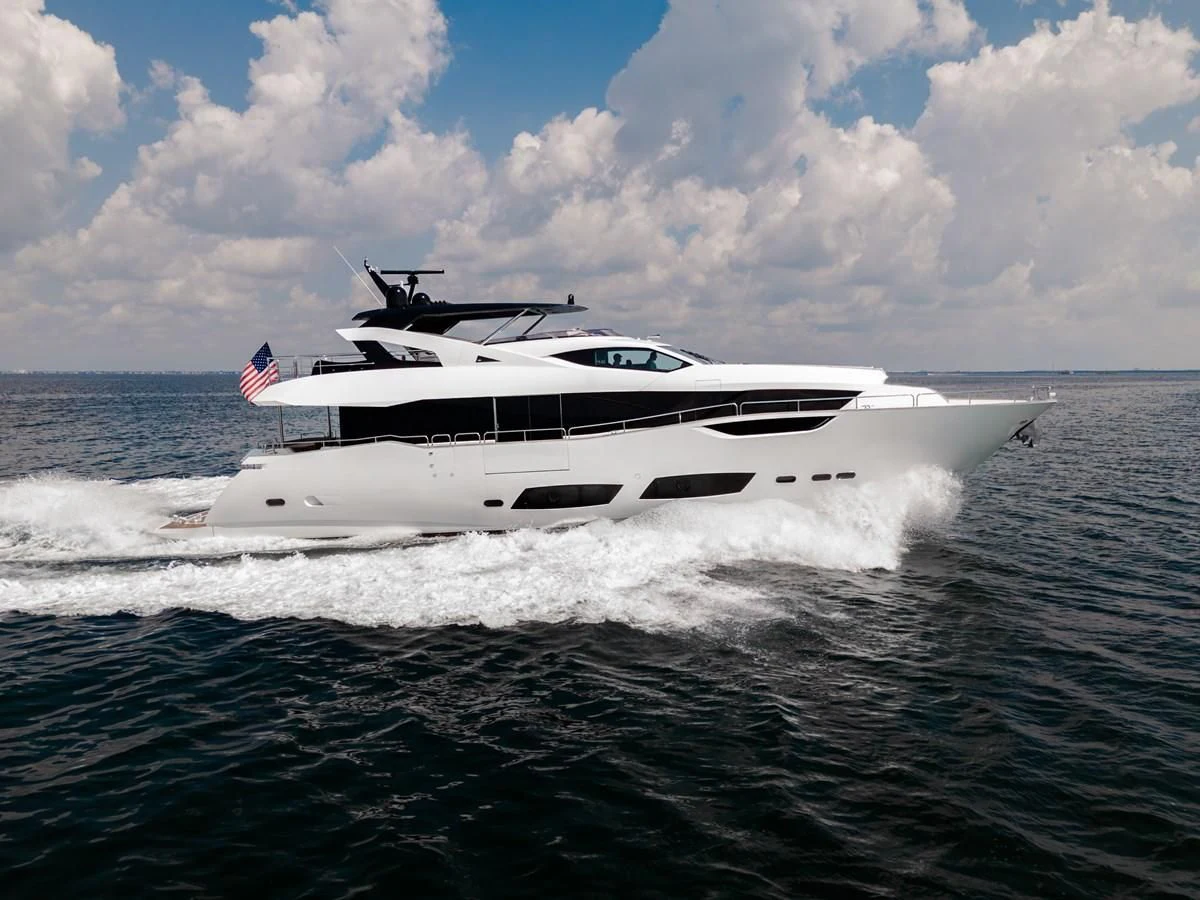 a boat on the water aboard TRIGGER HAPPY Yacht for Sale