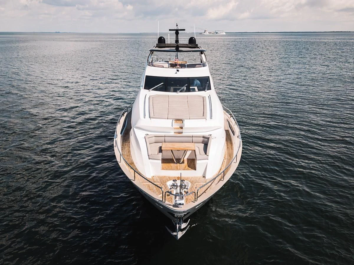 a boat in the water aboard TRIGGER HAPPY Yacht for Sale