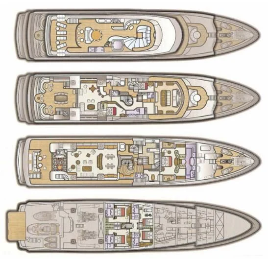 a pair of belts aboard LADY BRAVE Yacht for Sale