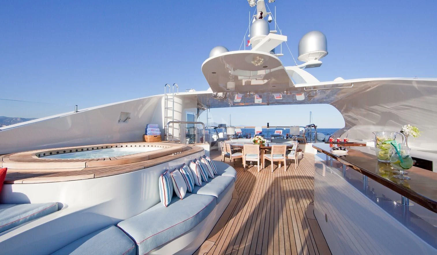 a deck of a ship aboard LADY BRAVE Yacht for Sale