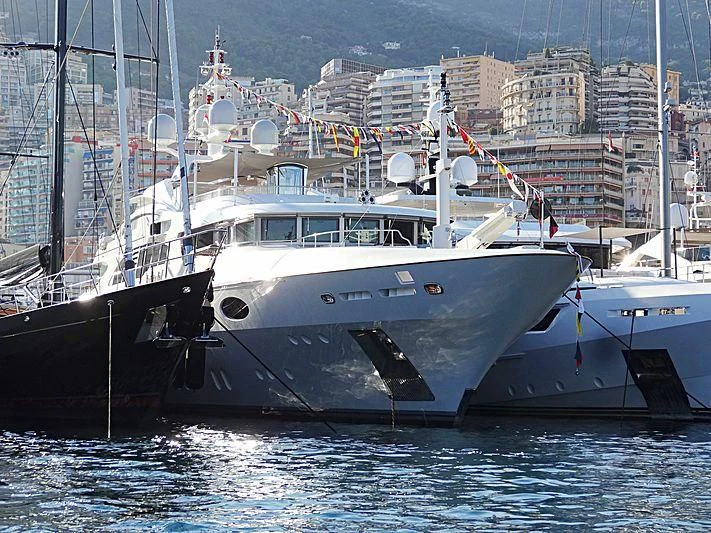 a couple of boats in the water aboard LADY BRAVE Yacht for Sale