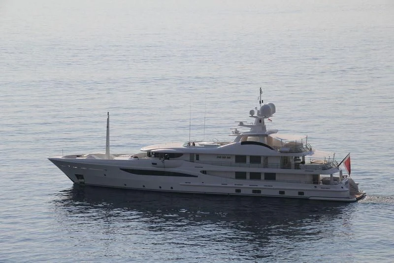 a white boat in the water aboard LADY BRAVE Yacht for Sale