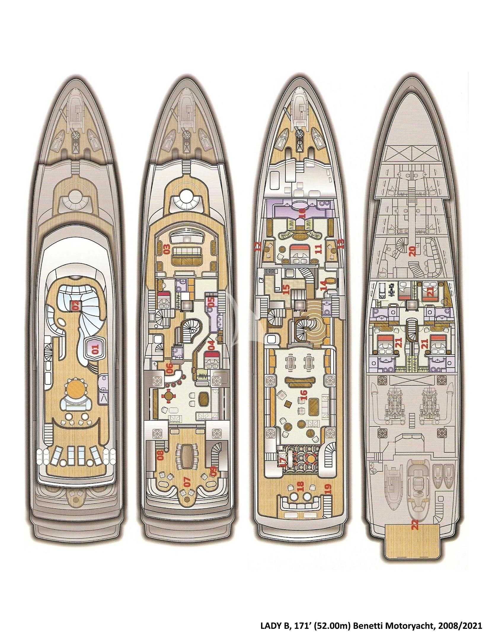 a couple of skateboards aboard LADY BRAVE Yacht for Sale