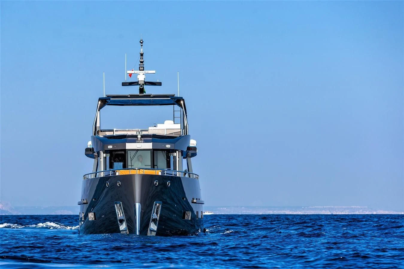 a boat in the water aboard BERING B82 Yacht for Sale