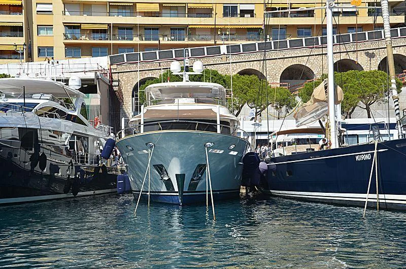 boats docked at a pier aboard VANADIS Yacht for Sale