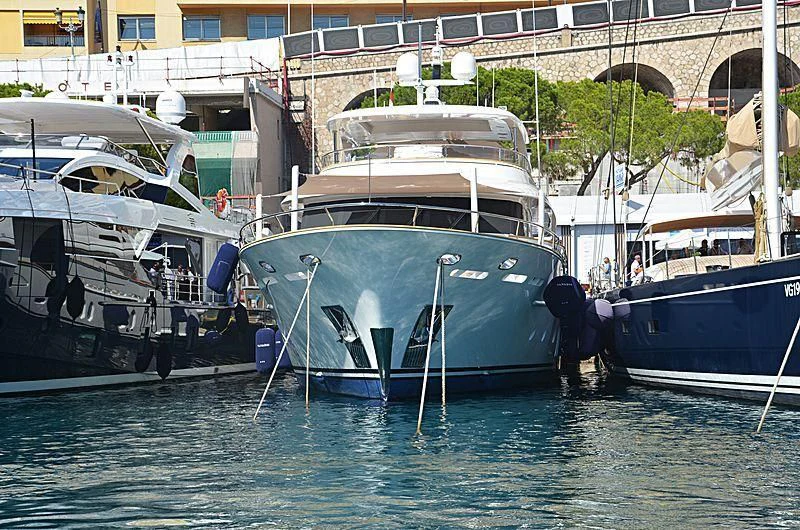boats docked at a pier aboard VANADIS Yacht for Sale