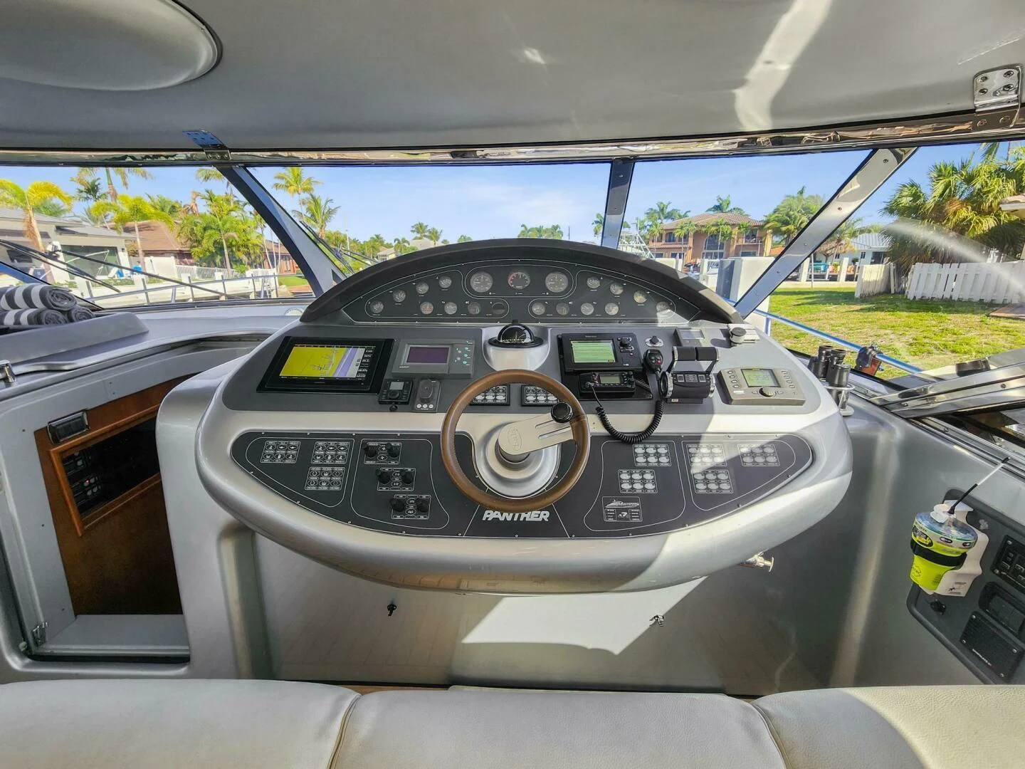 inside of a car aboard ALCHEMY Yacht for Sale