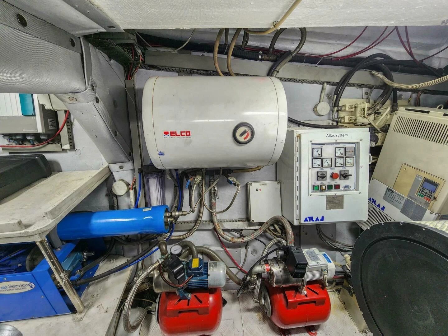 a close-up of a car engine aboard ALCHEMY Yacht for Sale