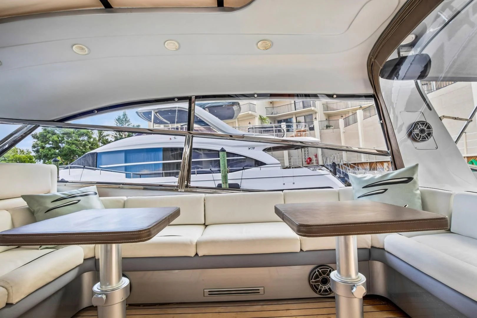 inside of a space ship aboard ALCHEMY Yacht for Sale