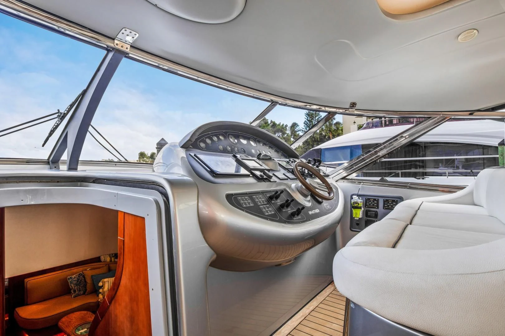 the interior of a car aboard ALCHEMY Yacht for Sale