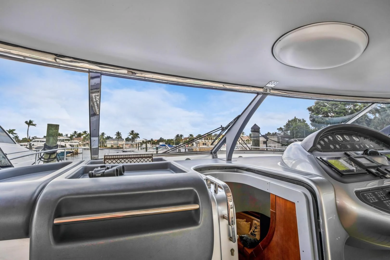 the inside of a car aboard ALCHEMY Yacht for Sale