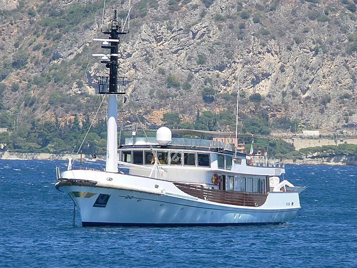 a boat on the water aboard F-100 Yacht for Sale