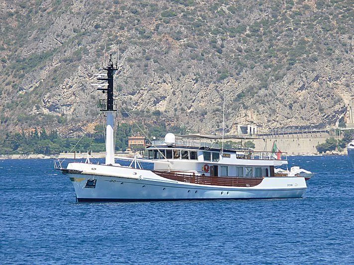 a boat on the water aboard F-100 Yacht for Sale