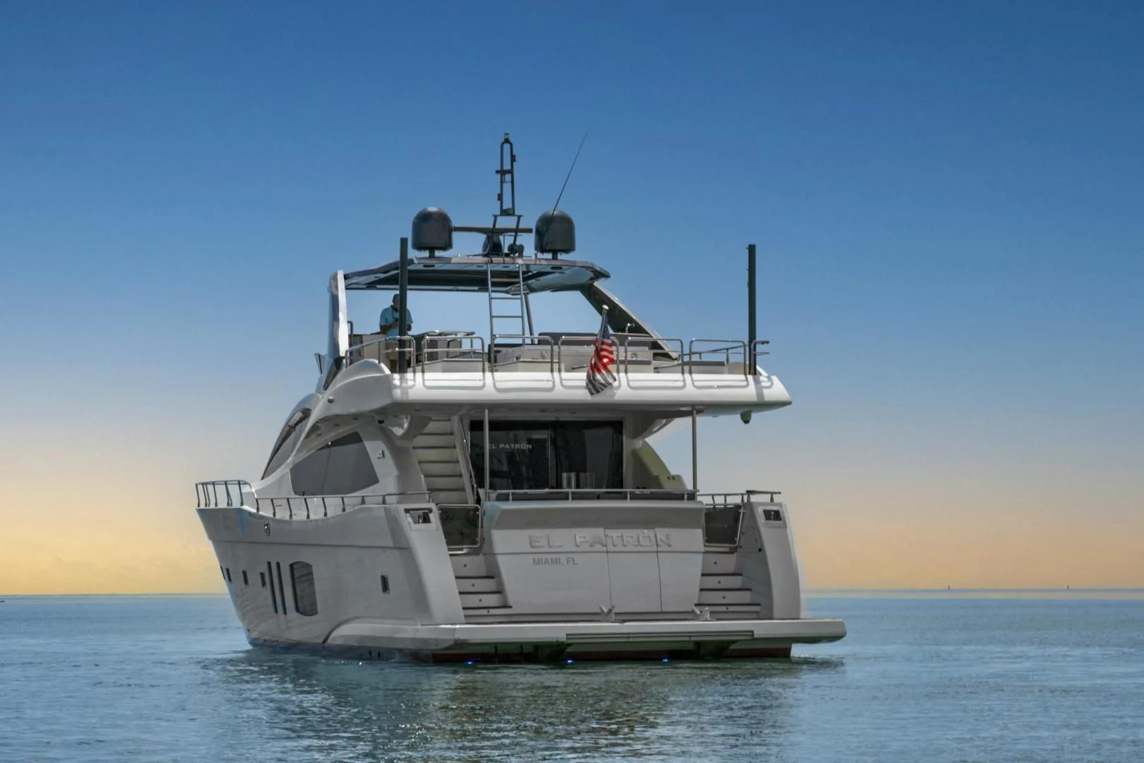 a boat in the water aboard EL PATRON Yacht for Sale