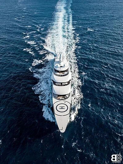 a rocket ship on the water aboard SYMPHONY Yacht for Sale