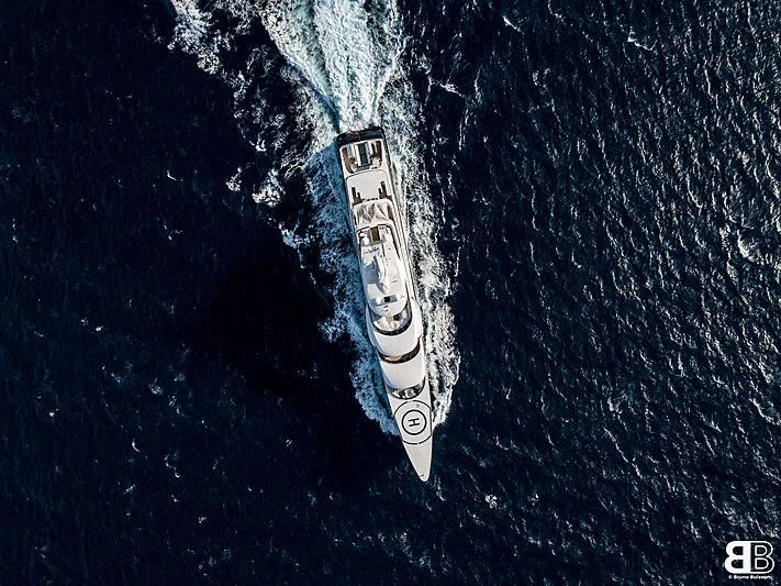 a satellite in space aboard SYMPHONY Yacht for Sale