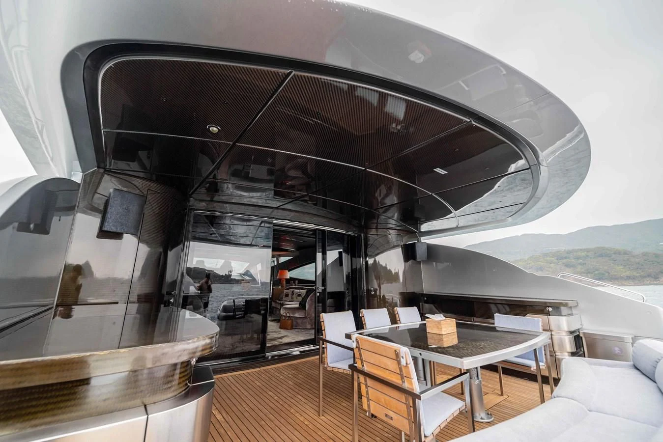 inside of a space ship aboard SORAYA Yacht for Sale