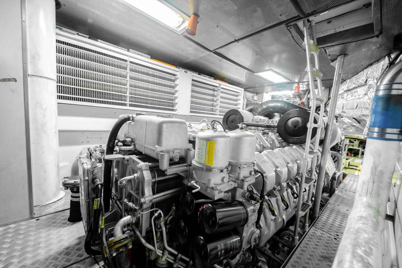 a machine inside a building aboard SORAYA Yacht for Sale