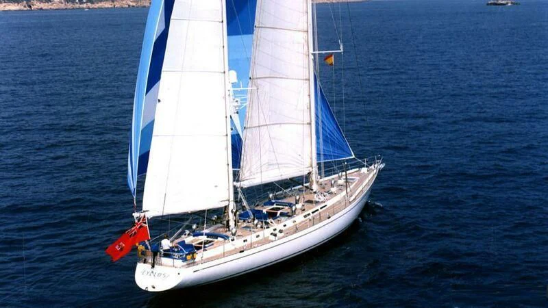 a sailboat on the water aboard ABEON Yacht for Charter