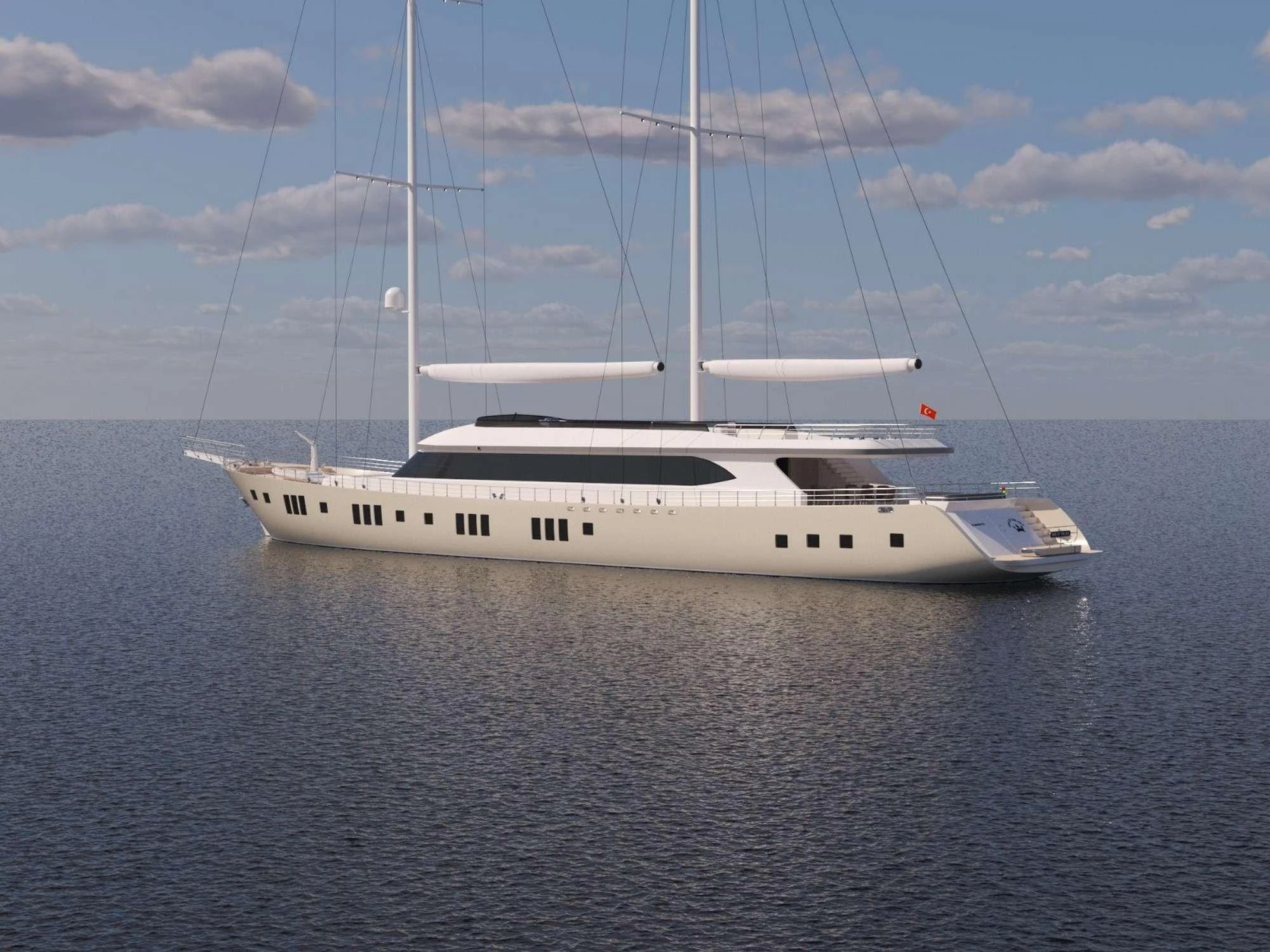 a white yacht in the water aboard KING OF THE SEA Yacht for Charter