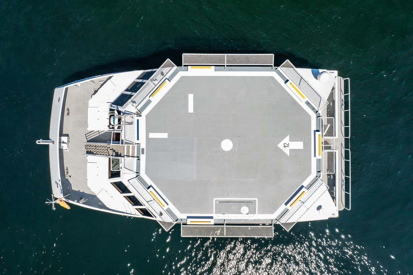 a large white container aboard DRAGONFLY Yacht for Sale