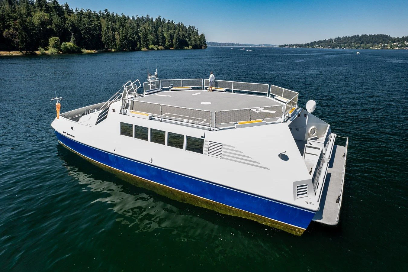 a boat on the water aboard DRAGONFLY Yacht for Sale