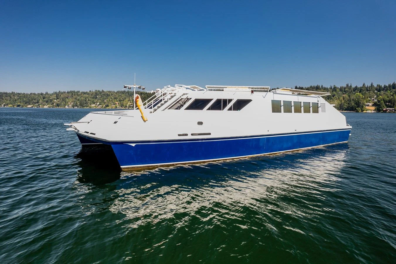 a boat on the water aboard DRAGONFLY Yacht for Sale