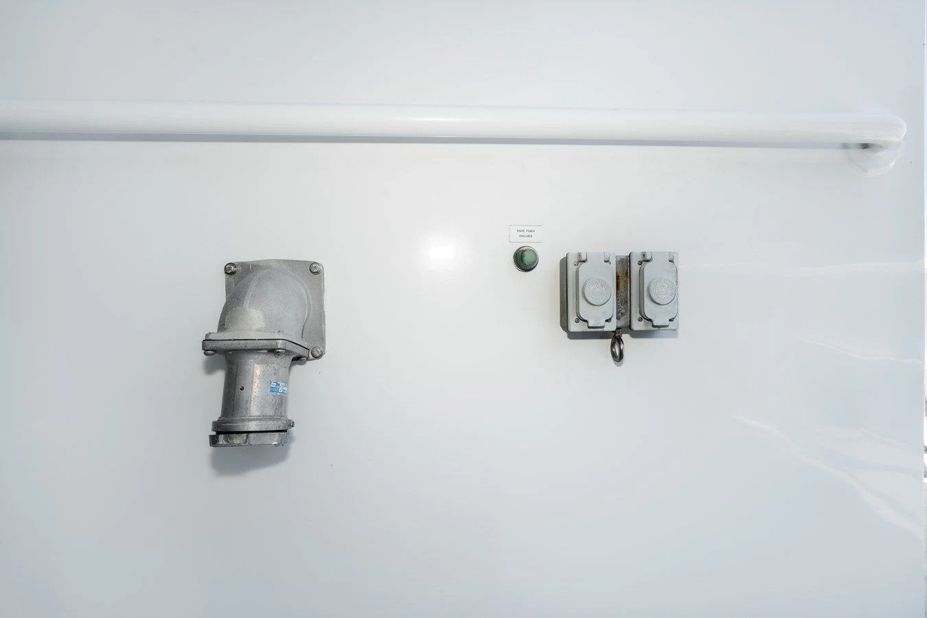 a light fixture on a wall aboard DRAGONFLY Yacht for Sale