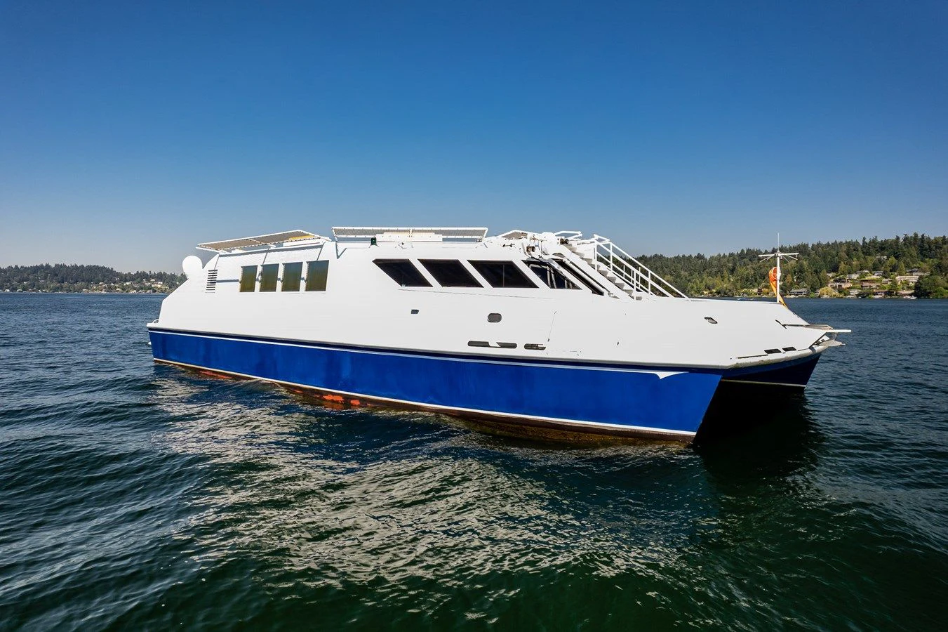 a boat on the water aboard DRAGONFLY Yacht for Sale