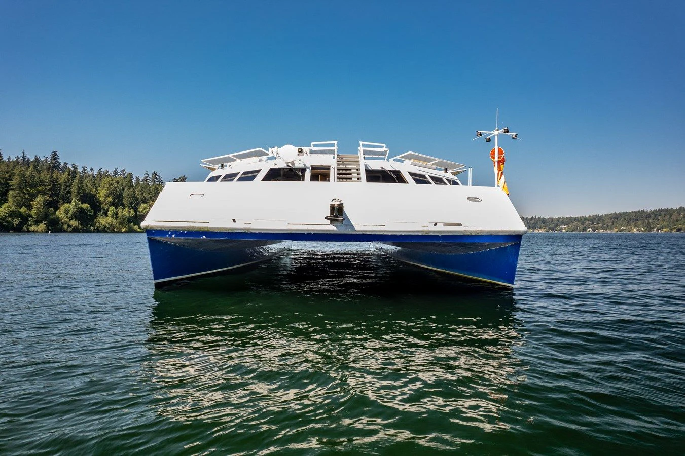 a boat on the water aboard DRAGONFLY Yacht for Sale