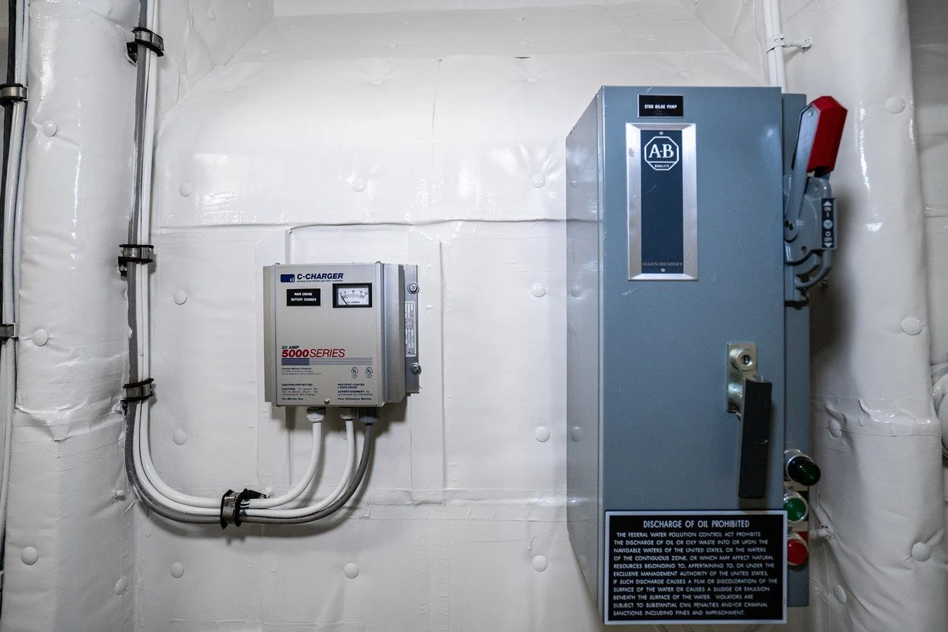 a machine with wires aboard DRAGONFLY Yacht for Sale