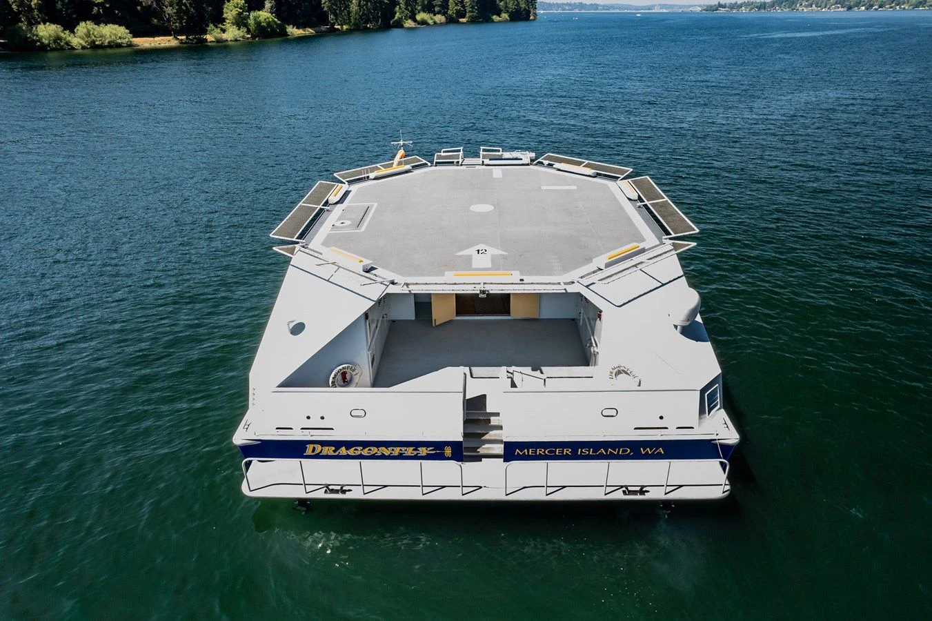 a boat on the water aboard DRAGONFLY Yacht for Sale