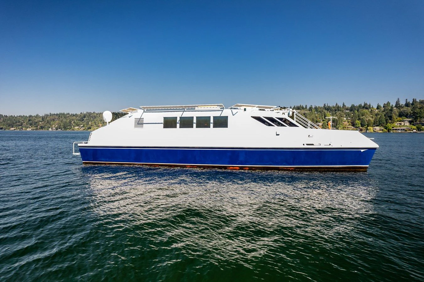 a boat on the water aboard DRAGONFLY Yacht for Sale