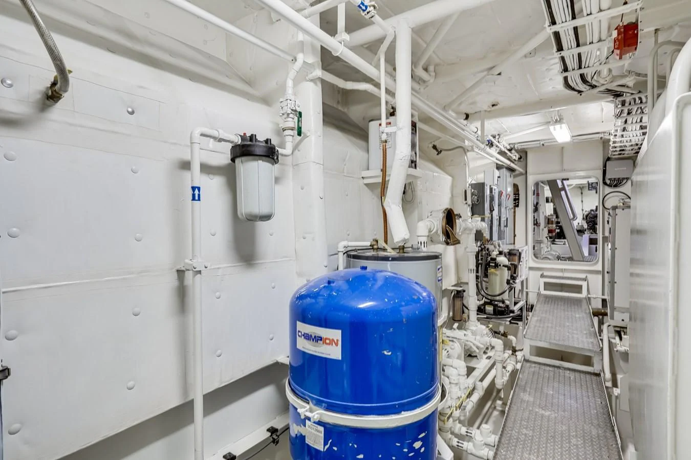 a room with machinery aboard DRAGONFLY Yacht for Sale