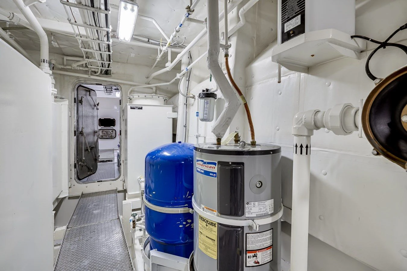 a room with machinery aboard DRAGONFLY Yacht for Sale