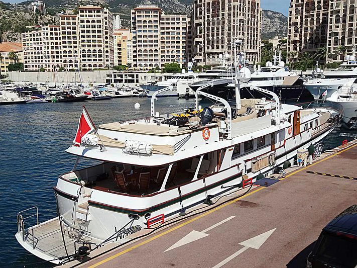 a boat in the water aboard LELOU Yacht for Sale